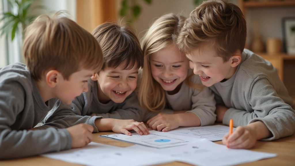 Родители и дети обсуждают финансовые цели на семейном собрании