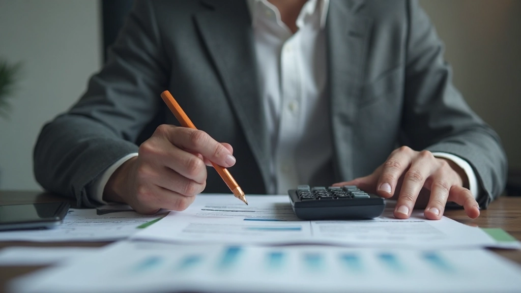 Профессиональное фото финансового эксперта, работающего с документами и аналитикой