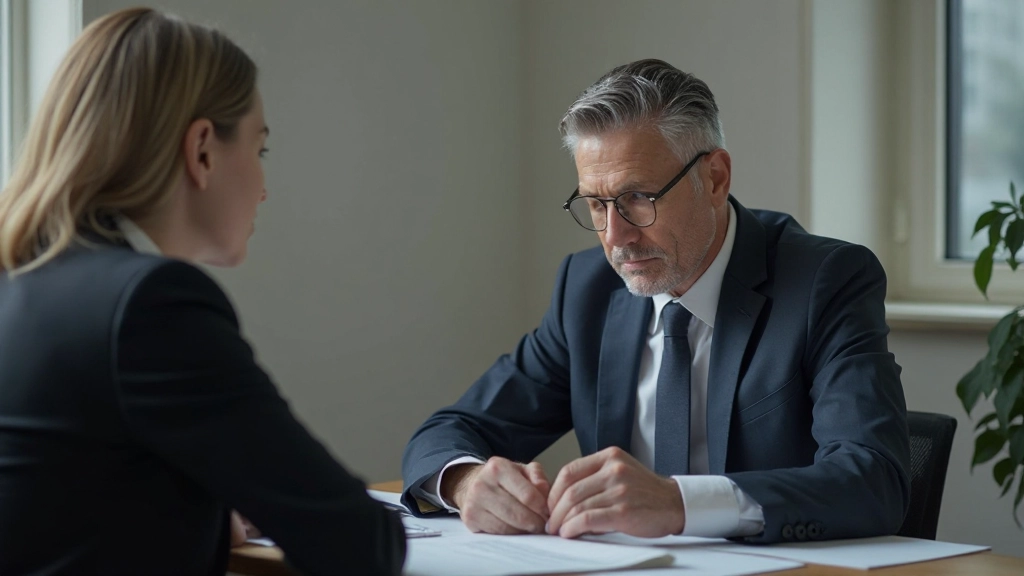 Финансовый консультант обсуждает инвестиционные возможности с клиентом